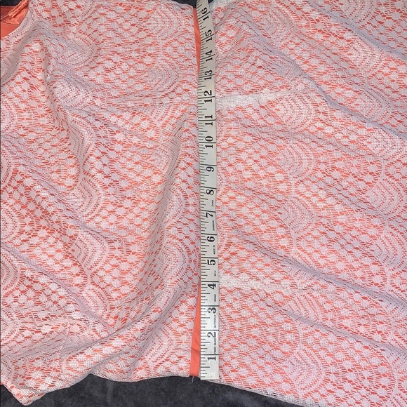 Alex Marie Elegant Lace Dress in Pink and Coral - Picture 12 of 12